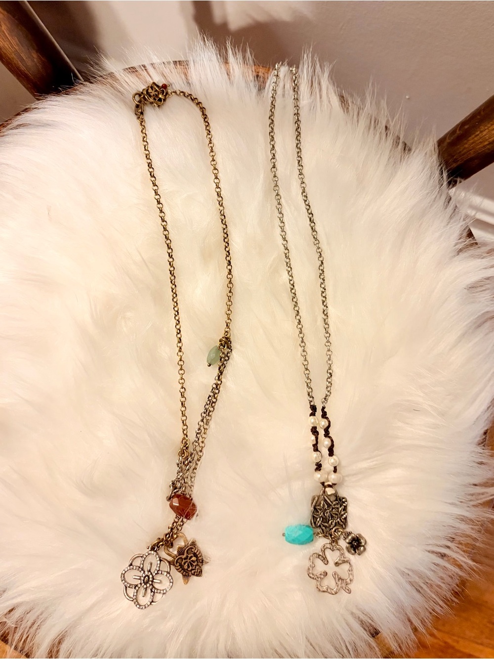 Boho Layered Gold Tone Necklace Set